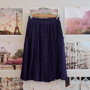 Pinkblush Maternity Navy Boho A-Line Skirt
